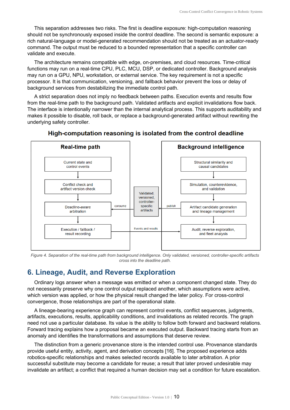 Real-time and background separation